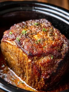 Slow Cooker 3-Ingredient Maple Mustard Pork Roast