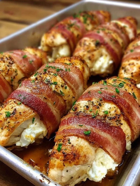 Easy Bacon Wrapped Stuffed Chicken Recipe Best Cheese For Bacon Wrapped Chicken Low Carb Bacon Wrapped Chicken Gluten Free...