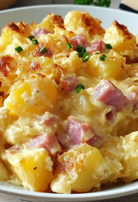 Easy Cheesy Ham Potato Casserole Recipe Holiday Table Ham Casserole Ideas Best Cheesy Potato Casserole For Holidays Make-a...