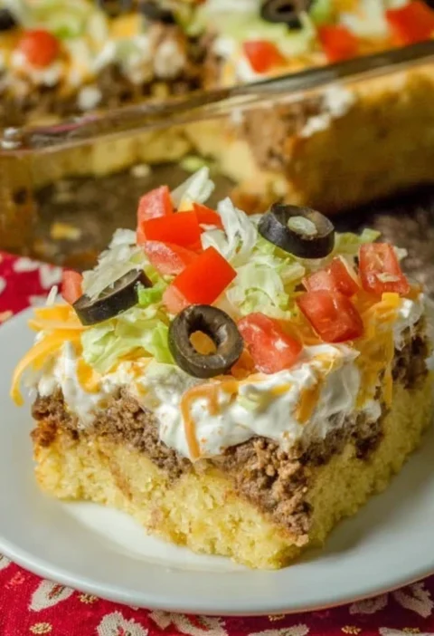 Easy Cheesy Taco Casserole Recipe One Dish Taco Casserole Dinner Quick Cheesy Taco Bake Simple Taco Casserole With Cheese ...