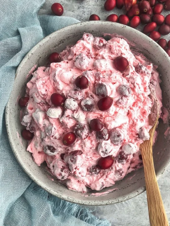 Easy Cranberry Fluff Recipe For Thanksgiving Best Cranberry Fluff Recipe With Marshmallows Low-calorie Cranberry Fluff Des...