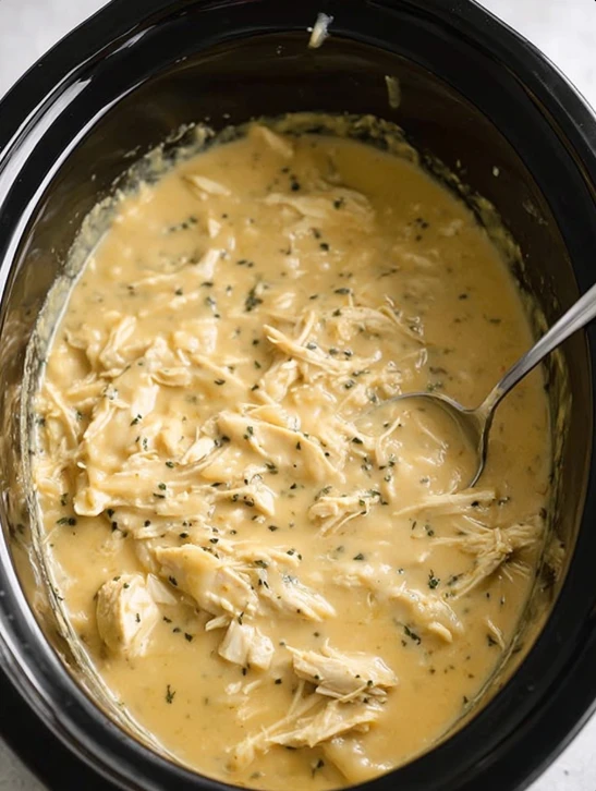Easy Crockpot Chicken & Gravy — tender, creamy & fuss-free