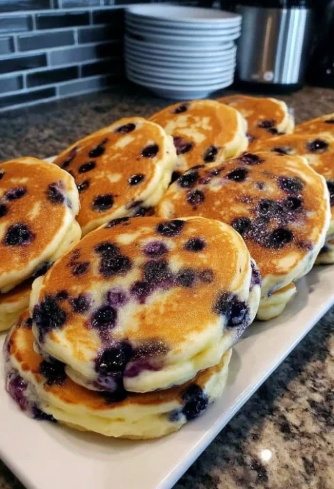 Easy Fluffy Blueberry Pancakes Recipe Best Brunch Blueberry Pancakes Homemade Fluffy Blueberry Pancakes Simple Blueberry P...