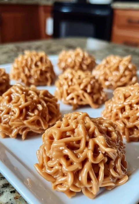 Easy No-bake Peanut Butter Haystacks Recipe Quick No-bake Peanut Butter Haystacks How To Make Peanut Butter Haystacks No-b...