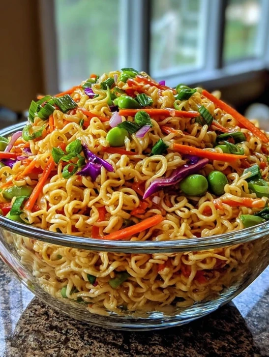 Easy Ramen Noodle Salad — crunchy, sweet-tangy & ready in minutes