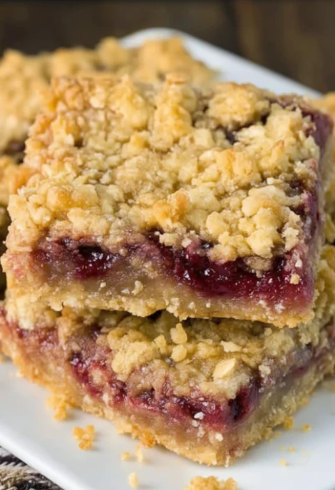 Easy Raspberry Oatmeal Crumble Bars Recipe Homemade Raspberry Oatmeal Bars Gluten Free Raspberry Crumble Bars Vegan Raspbe...