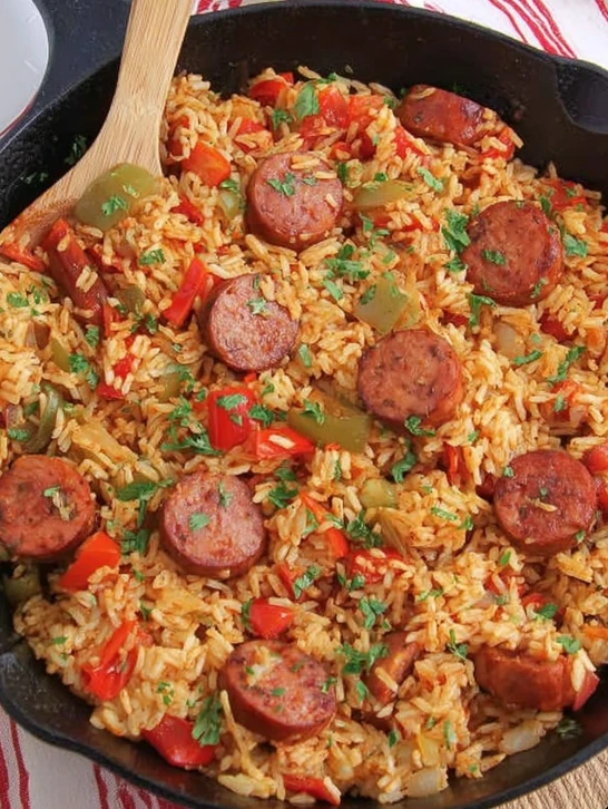 Easy Sausage and Rice — hearty, flavorful & one-pan