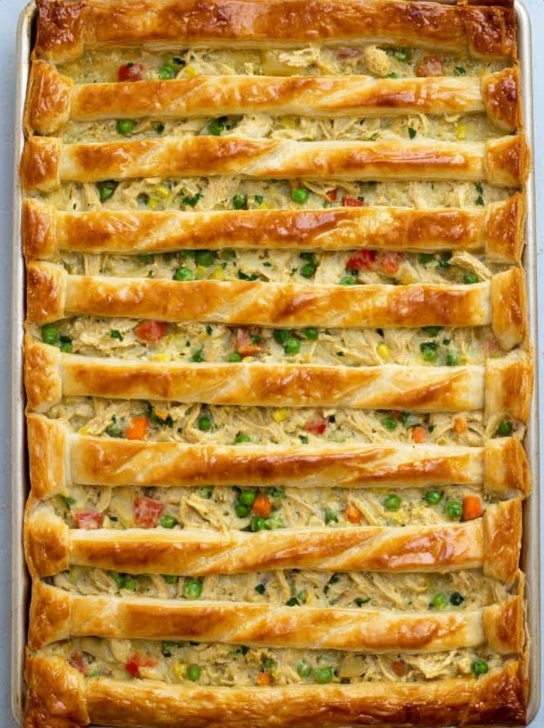Easy Sheet Pan Chicken Pot Pie Recipe Healthy Sheet Pan Chicken Pot Pie Keto Sheet Pan Chicken Pot Pie Gluten-free Sheet P...