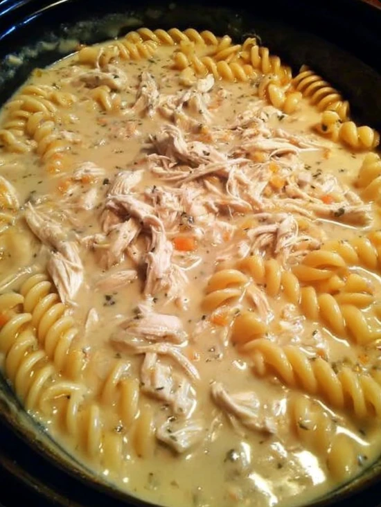 Easy Slow Cooker Chicken And Noodles Recipe Best Slow Cooker Chicken Noodles Comfort Food Homemade Slow Cooker Chicken Wit...