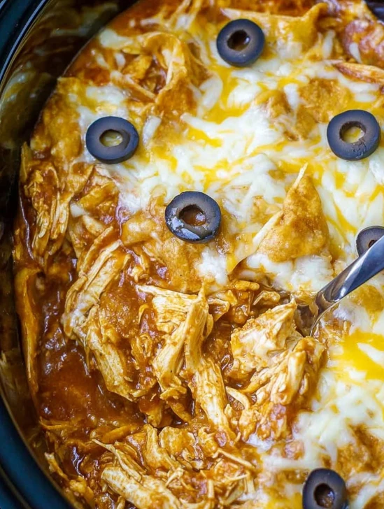 Easy Slow Cooker Chicken Enchiladas Recipe Healthy Slow Cooker Chicken Enchiladas Best Slow Cooker Chicken Enchiladas Slow...