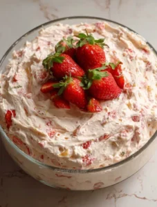 Easy Strawberry Fluff Salad — creamy, sweet & ready in minutes