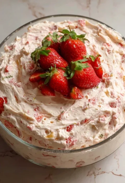 Easy Strawberry Fluff Salad Recipe Creamy Strawberry Fluff Dessert Quick Strawberry Fluff Salad Ideas Best Strawberry Fluf...