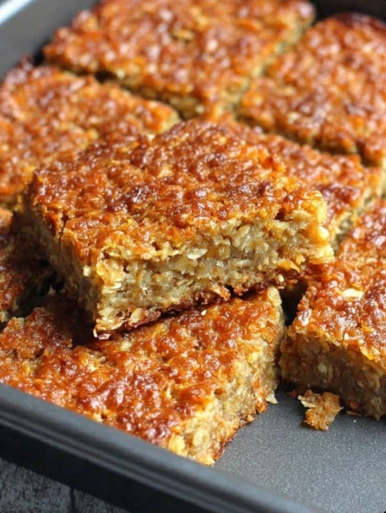 Easy Tom Thumb Bars with dark brown sugar, coconut & walnuts