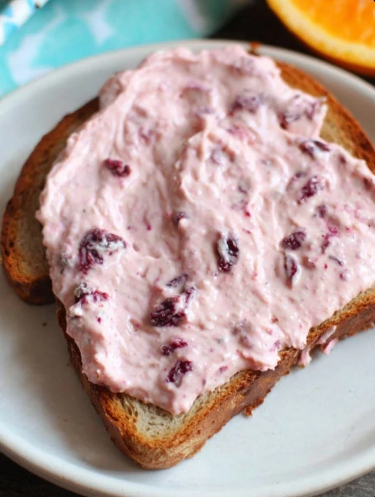 Festive Christmas & Cream Spread with cranberries & creamy goodness