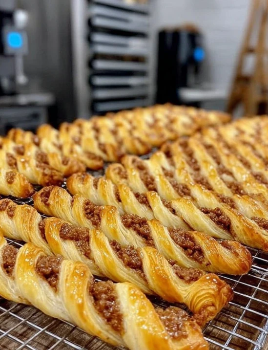 Golden-brown Beef Pastry Twists Recipe Beef And Herb Pastry Twists Easy Beef Pastry Twists Homemade Gourmet Puff Pastry Be...