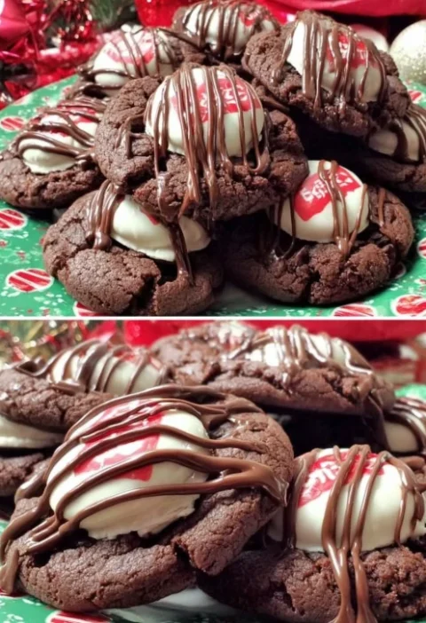 Holiday Chocolate Peppermint Kiss Cookies Recipe Easy Peppermint Kiss Cookie Recipe Best Cocoa Mint Cookies For Christmas ...