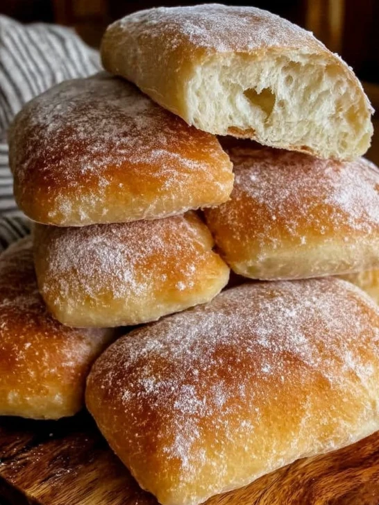 Warm Homestead-Style Homemade Ciabatta Bread