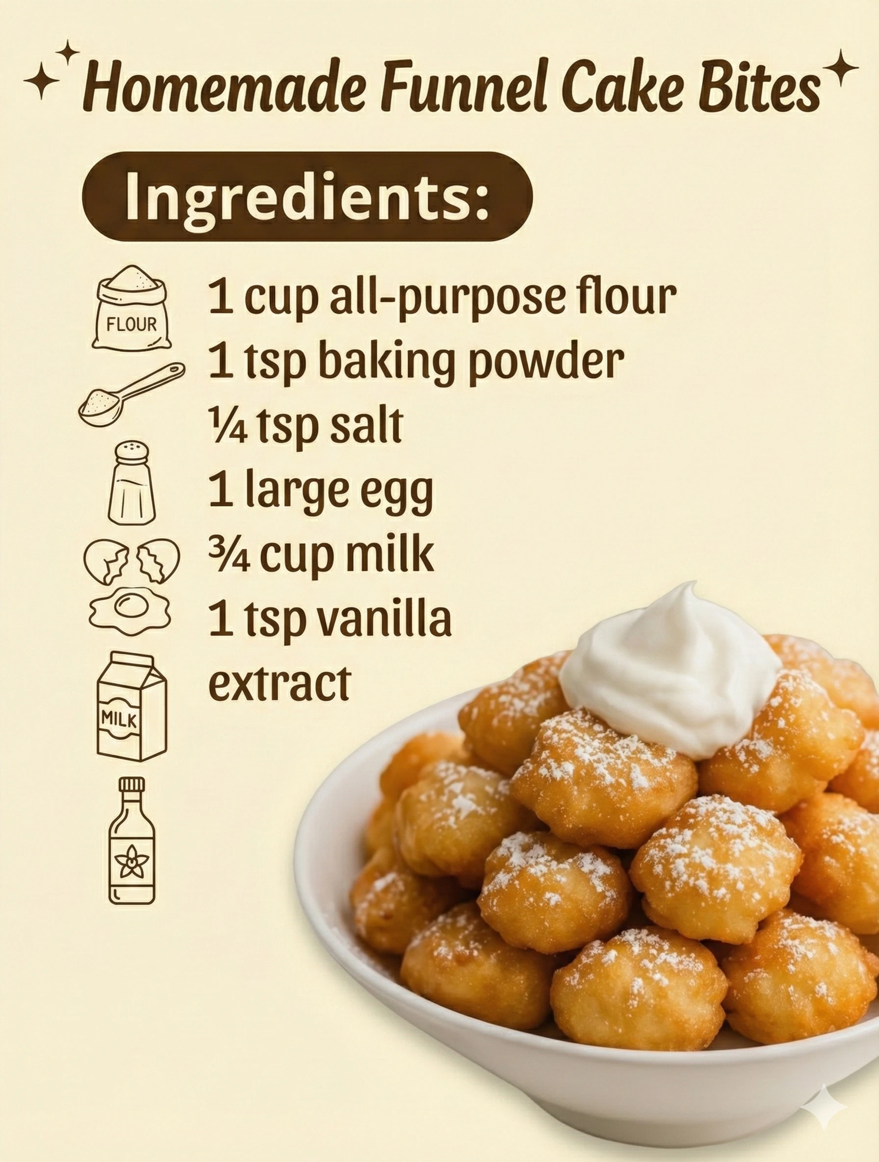 homemade funnel cake bites