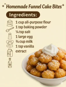 homemade funnel cake bites