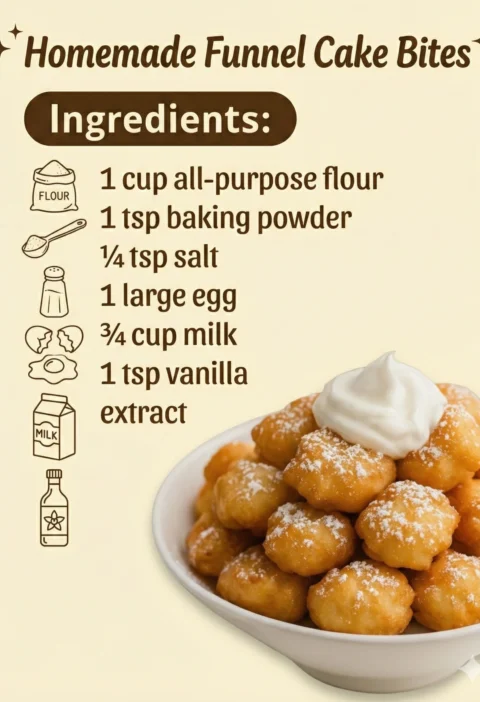 Homemade Funnel Cake Bites