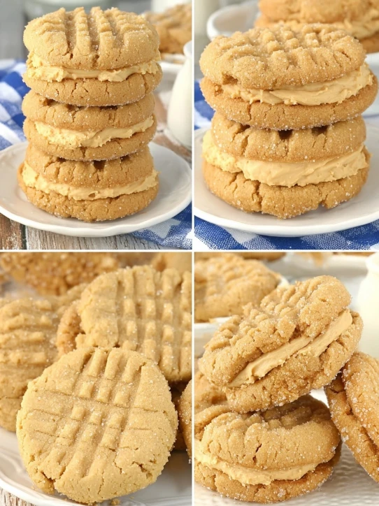 Homemade Soft-Baked Nutter Butter Cookies with creamy peanut swirl