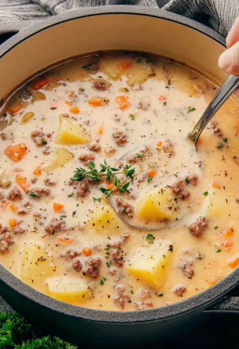 Homemade Sausage Potato Soup Recipe Grandma's Sausage Potato Soup Ingredients Best Homestyle Sausage Potato Soup Tradition...