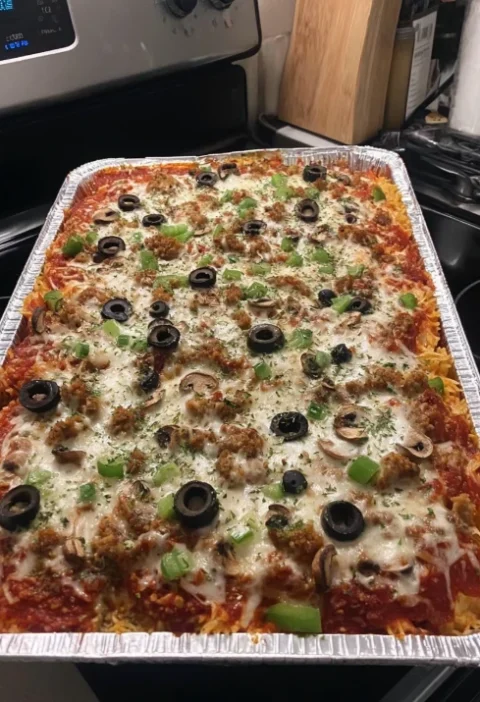 Keto Supreme Pizza Casserole Recipe Low Carb Supreme Pizza Casserole Keto Casserole With Pepperoni And Sausage Easy Keto S...
