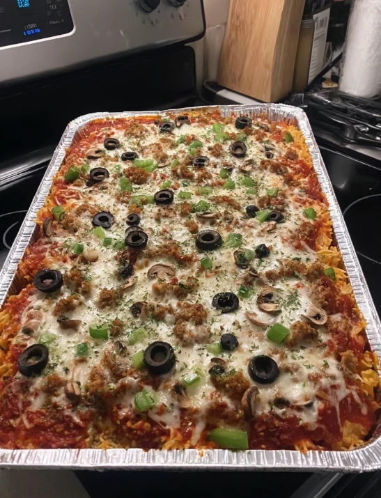 Keto Supreme Pizza Casserole Recipe Low Carb Supreme Pizza Casserole Keto Casserole With Pepperoni And Sausage Easy Keto S...