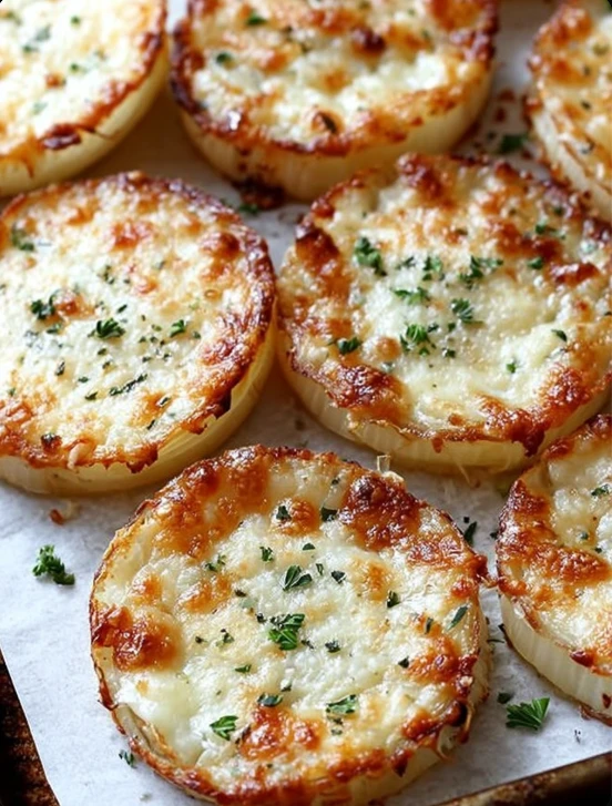Low Carb Cheesy Onion Ring Chips with Herbed Parmesan
