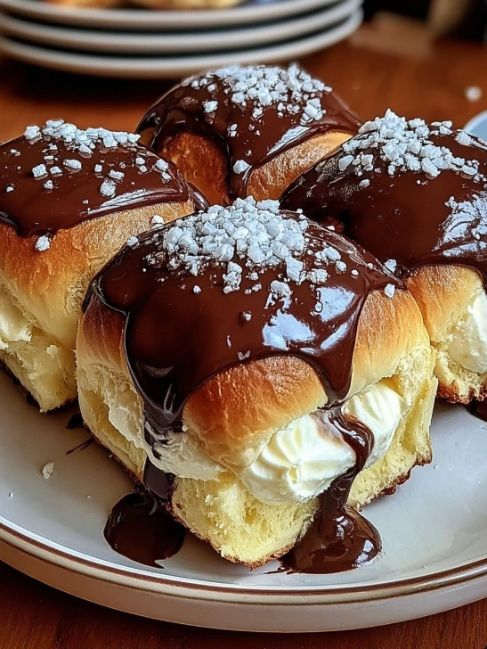 Midwest Country Boston Cream Pie Stuffed Hawaiian Rolls