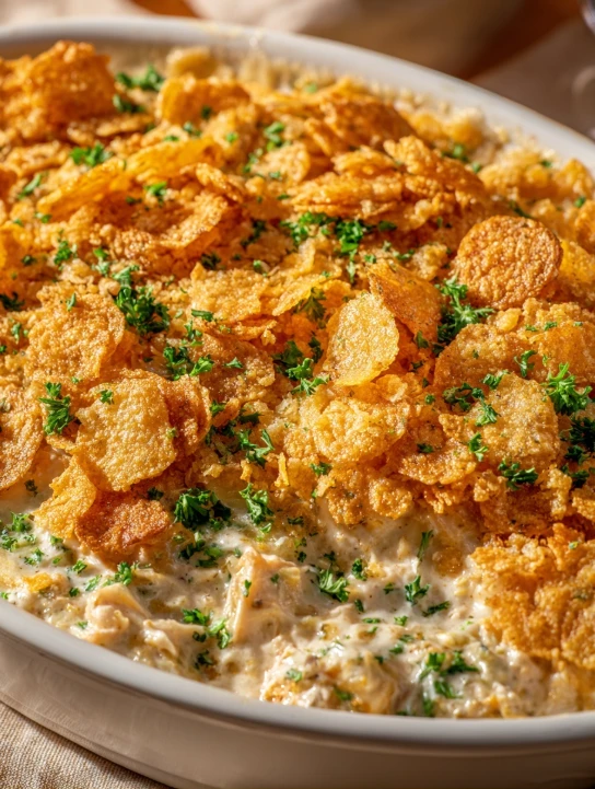 Mom’s Classic Ritz Cracker Chicken Casserole