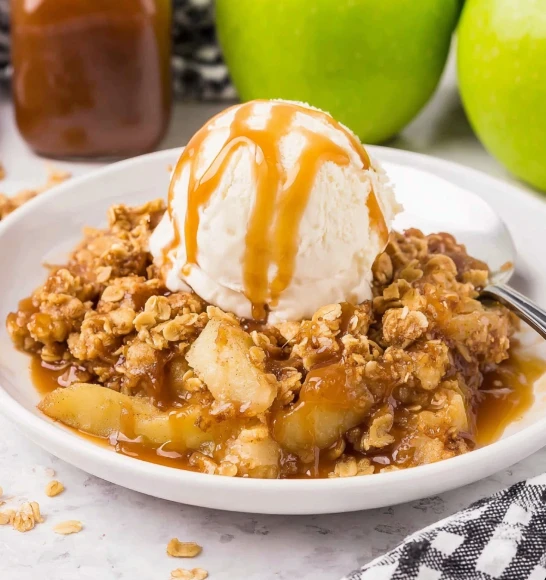 Old-fashioned Apple Crisp Recipe Best Traditional Apple Crisp Homemade Apple Crisp With Oats Easy Old-fashioned Apple Cris...
