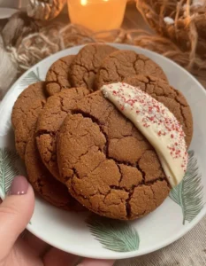 Old-Fashioned Gingersnap Cookies with Warm Holiday Spices