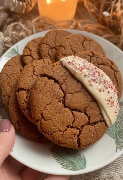 Old-fashioned Gingersnap Cookie Recipe Homemade Gingersnap Cookies With Spices Best Holiday Gingersnap Cookies Warm Spiced...