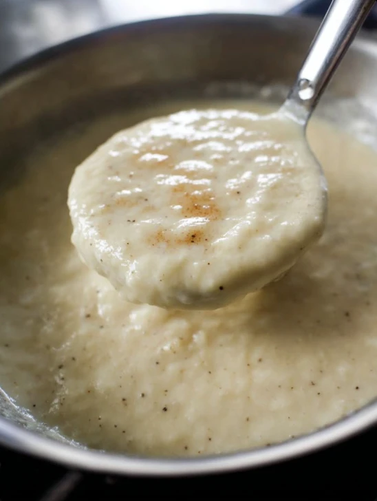 One-Pot Irish Colcannon Soup with butter, cream & tender veggies