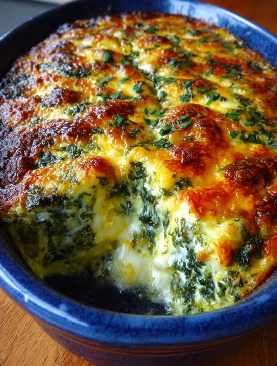 Oven-Baked Spinach and Feta Breakfast Casserole