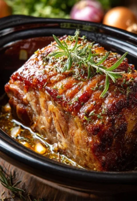 Slow Cooker Brown Sugar Ham Recipe 4-ingredient Glazed Ham Slow Cooker Easy Slow Cooker Glazed Ham Best Slow Cooker Ham Wi...