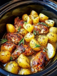 Slow Cooker Herb-Infused Chicken and Potatoes