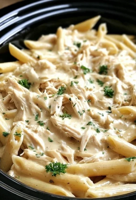 Slow Cooker Ranch Chicken Pasta Recipe Creamy Ranch Chicken Pasta Crockpot Best Slow Cooker Chicken Pasta Dish Easy Creamy...