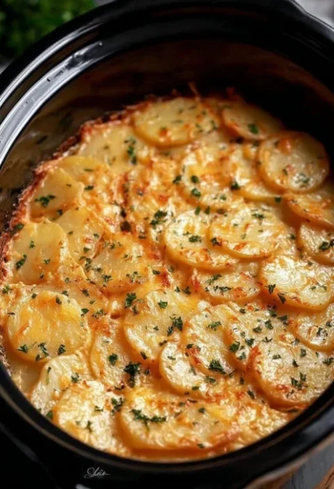 Slow Cooker Scalloped Potatoes With Cheese Easy Crockpot Scalloped Potatoes Recipe Best Slow Cooker Scalloped Potatoes And...