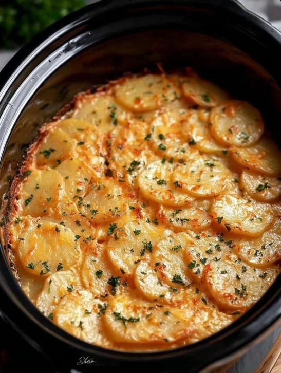 Slow Cooker Scalloped Potatoes With Cheese Easy Crockpot Scalloped Potatoes Recipe Best Slow Cooker Scalloped Potatoes And...