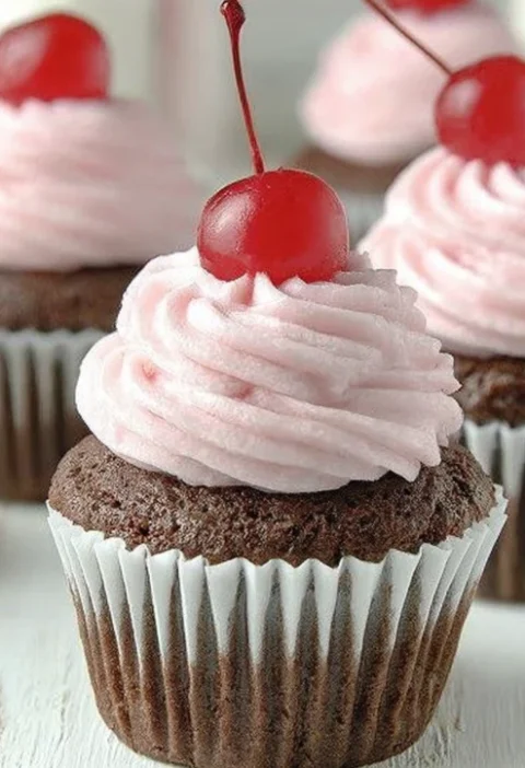 1950s Diner Cherry Coke Cupcakes Recipe Vintage Cherry Coke Cupcake Ideas How To Make Cherry Coke Cupcakes Best Cherry Cok...