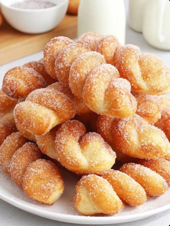 Retro 1950s Diner Soft and Fluffy Donut Twists