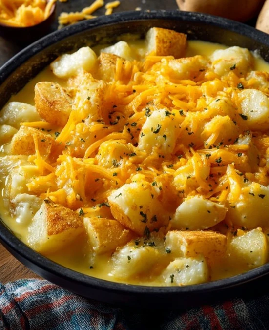 4-Ingredient Cheddar Potato Soup