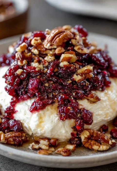 4ingredient Cranberry Cheese Dip