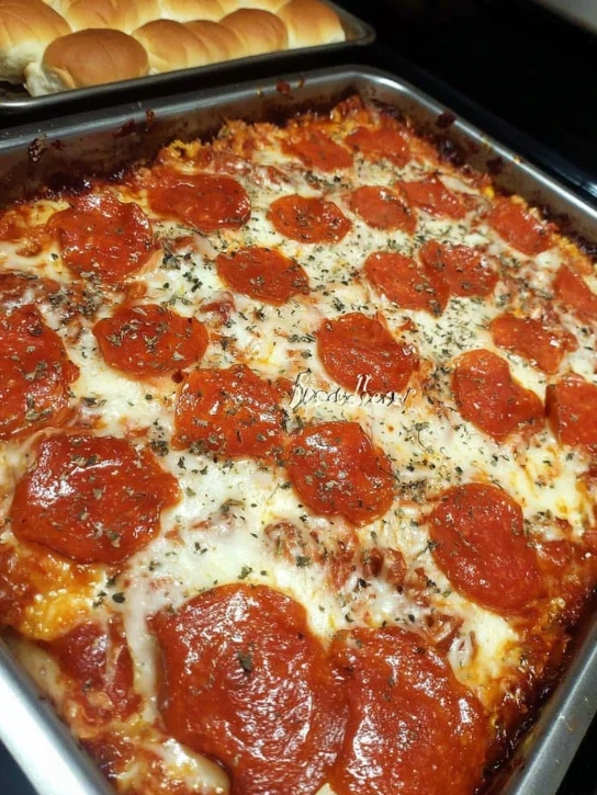 Aunt Millie’s Sunday-Table Pizza Casserole