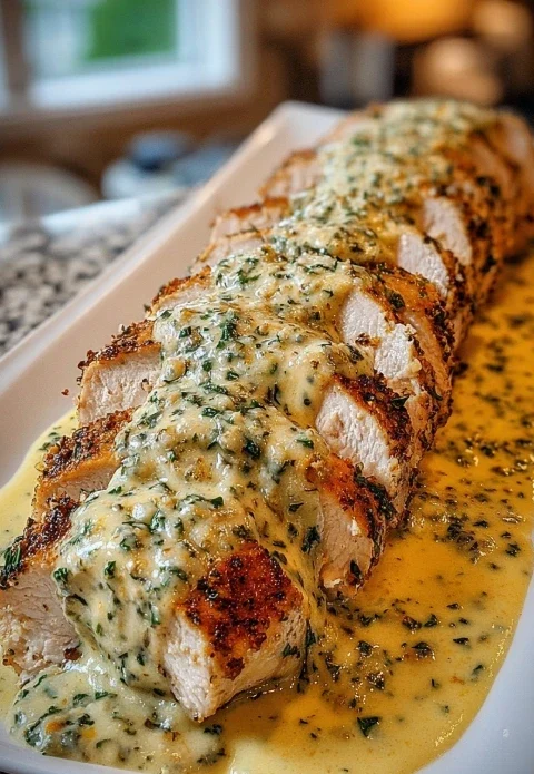 Baked Caesar Chicken Creamy Parmesan Sauce