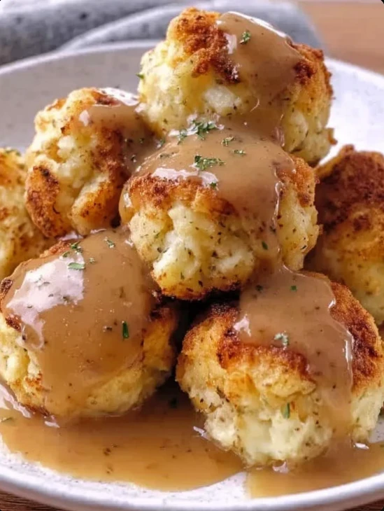 Southern Potluck turkey stuffing balls