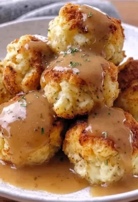 Best Southern Potluck Turkey Stuffing Balls Recipe Easy Turkey Stuffing Balls For Potluck How To Make Southern Stuffing Ba...