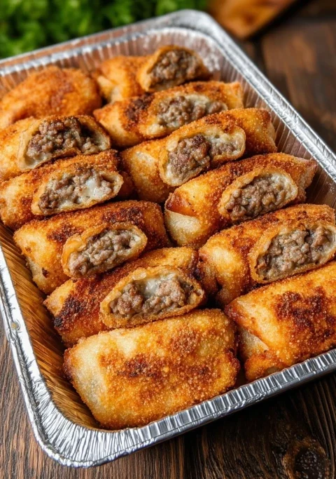 Church Supper Philly Cheesesteak Egg Rolls
